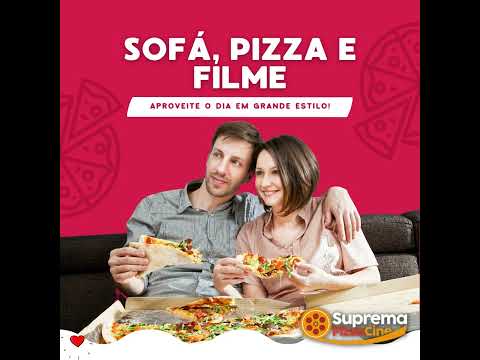 Sofá uma delicia de Pizza um Filme Aproveite a vida em grande estilo
