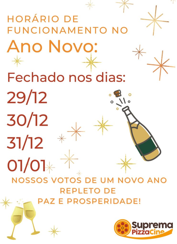 Horário de Funcionamento no Ano Novo